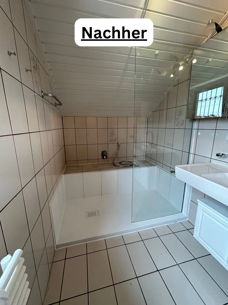 Moderne barrierefreie Dusche